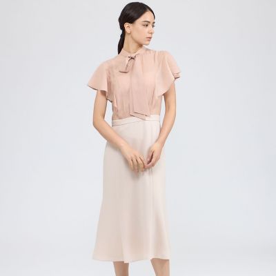 ＜EPOCA (Women)＞シフォンコンビ　デザインドレス
