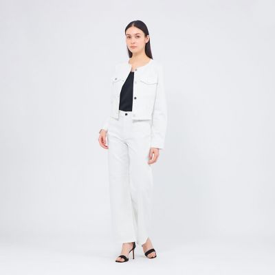 【OFF WHITE】<Steven Alan>バックサテン ジョーゼット ブラウス Steven Alan＞バックサテン ジョーゼット ブラウス