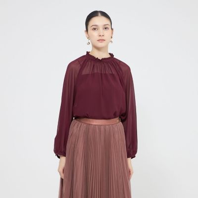 ドライジョーゼット フリルネックブラウス | EPOCA (Women)/エポカ 