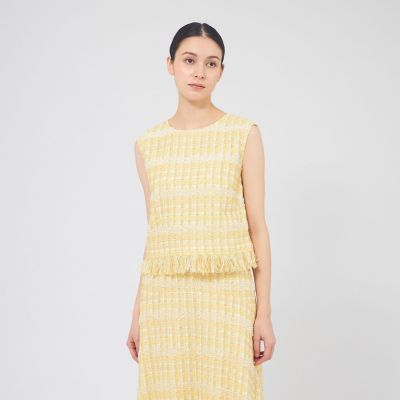 ＜EPOCA (Women)＞シアーライトツイード　ノースリーブブラウス