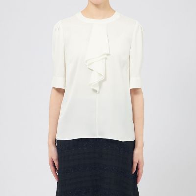 バックサテンジョーゼット ラッフルブラウス | EPOCA (Women)/エポカ