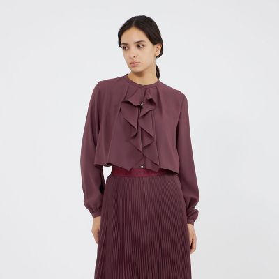 ＜EPOCA (Women)＞パウダリージョーゼット　フレアブラウス