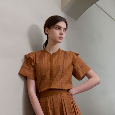 ＜EPOCA (Women)＞カラミレース　フリルブラウス