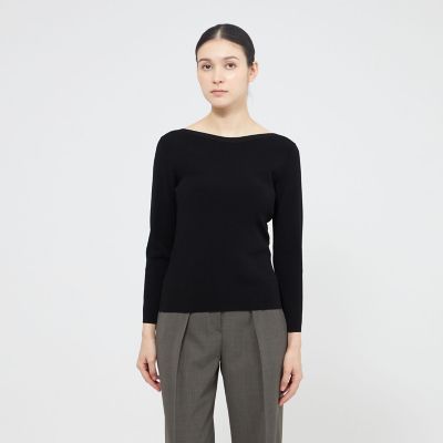 キュプラベーシック ボートネックニットプルオーバー | EPOCA (Women
