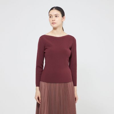キュプラベーシック ボートネックニットプルオーバー | EPOCA (Women