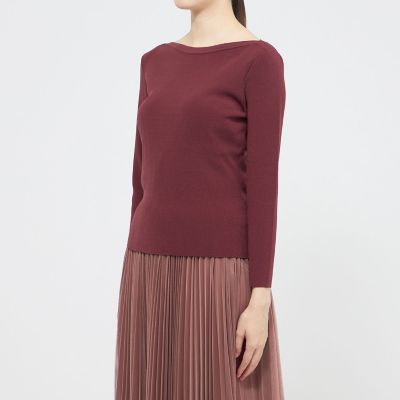 キュプラベーシック ボートネックニットプルオーバー | EPOCA (Women