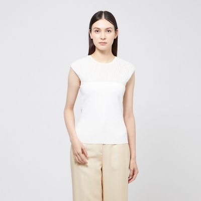 レーヨンストレッチ ノースリーブニットプルオーバー | EPOCA (Women