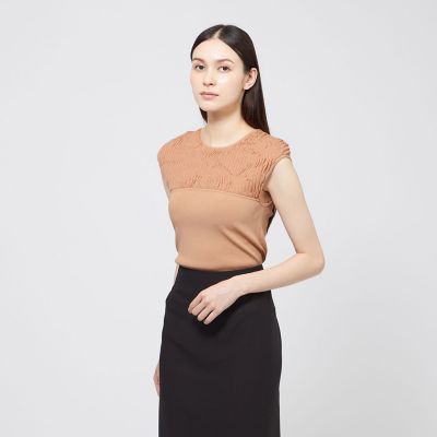 レーヨンストレッチ ノースリーブニットプルオーバー | EPOCA (Women