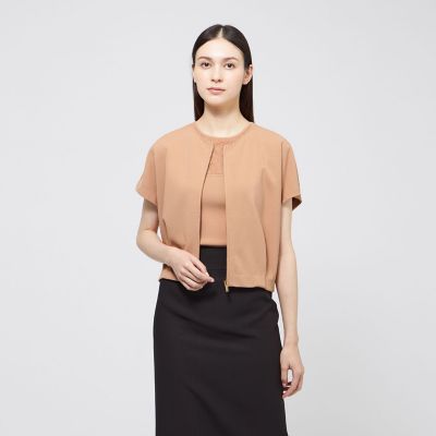 レーヨンストレッチ ジップアップニットカーディガン | EPOCA (Women