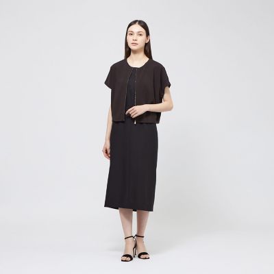 レーヨンストレッチ ジップアップニットカーディガン | EPOCA (Women