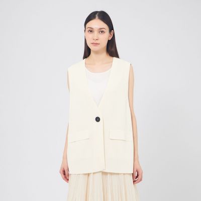 ＜EPOCA (Women)＞レーヨンナイロン　ニットジレ