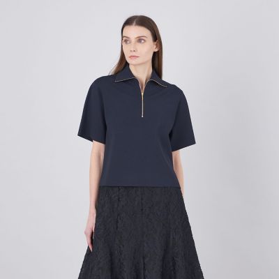 ＜EPOCA (Women)＞【Ｌａ　ｍａｇｌｉａ】　ハーフジップニットプルオーバー