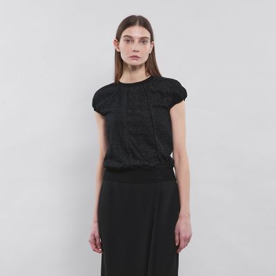 リバーレースコンビ フレンチスリーブニット | EPOCA (Women