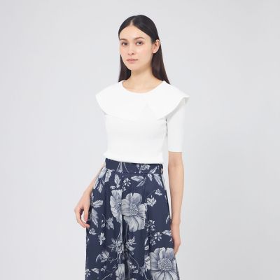 ＜EPOCA (Women)＞ワイドリブカラーニット　プルオーバー