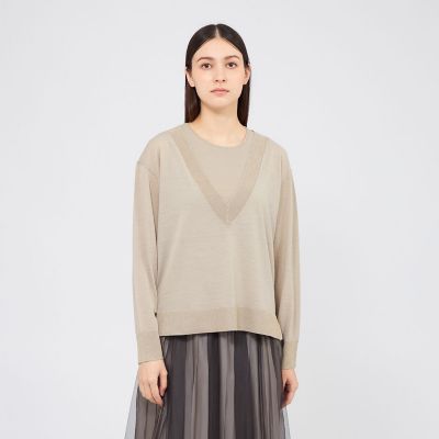 レイヤードVネックニットプルオーバー | EPOCA (Women)/エポカ | 三越
