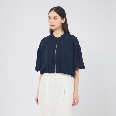 ＜EPOCA (Women)＞シアーコットンナイロン　ショートニットブルゾン