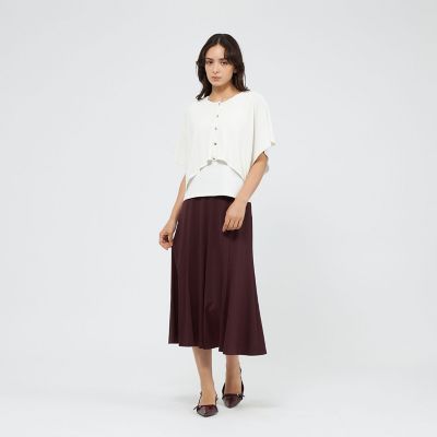 ドライストレッチ レイヤードケープニットプルオーバー | EPOCA (Women 