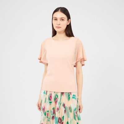 ＜EPOCA (Women)＞メッシュレイヤードニット　２ＷＡＹプルオーバー