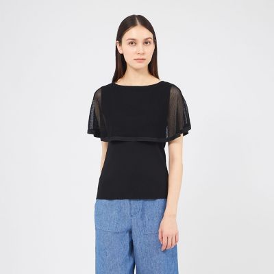 メッシュレイヤードニット 2WAYプルオーバー | EPOCA (Women