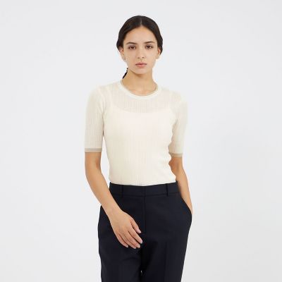 ＜EPOCA (Women)＞ウールシルク　ニットプルオーバー