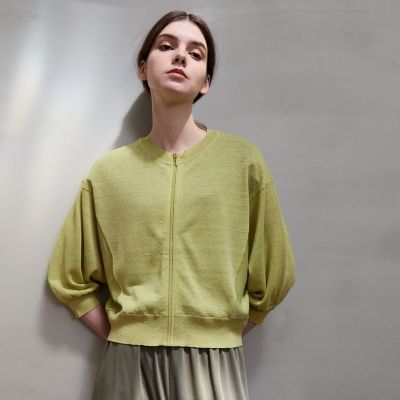 ＜EPOCA (Women)＞リネンナイロン　ドルマンスリーブニットブルゾン