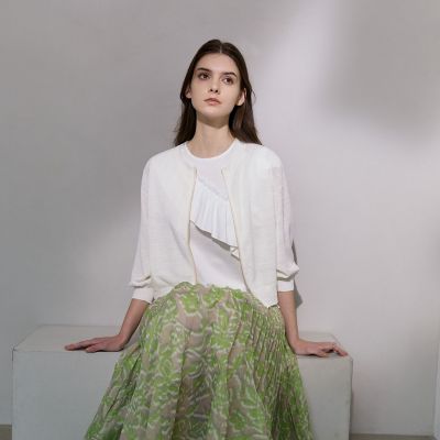リネンナイロン ドルマンスリーブニットブルゾン | EPOCA (Women