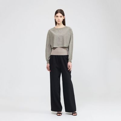 あやほの GREEDラメニット ドロストリングスパンコールラメニット｜WOMEN｜250IAC70-1381｜AZUL