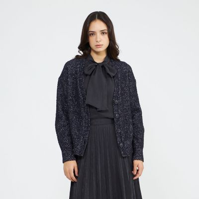 ＜EPOCA (Women)＞バルキーラメニットカーディガン