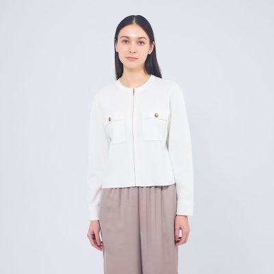 ＜EPOCA (Women)＞【ＷＥＢ＆一部店舗限定】ジップアップニットブルゾン