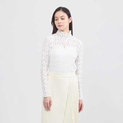 ＜EPOCA (Women)＞ストレッチレース　シアーカットソー