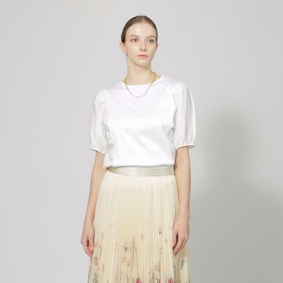 ＜EPOCA (Women)＞タフタコンビジャージー　デザインカットソー