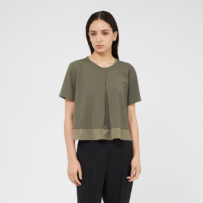 ＜EPOCA (Women)＞【Ｌｕ　ＴＥＣＳ】コンパクトジャージー　テントシルエットプルオーバー