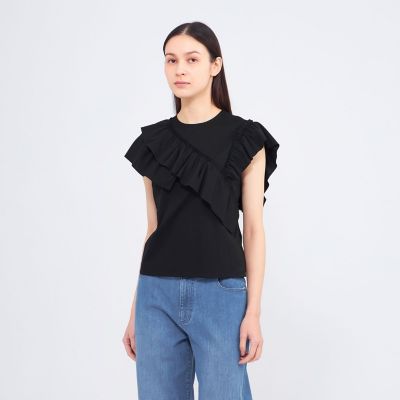 ＜EPOCA (Women)＞【ＷＥＢ＆一部店舗限定】フリルレイヤーコンビ　デザインカットソー