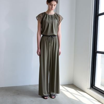 ＜EPOCA (Women)＞トリアセテートジャージー　イージーギャザーワイドパンツ