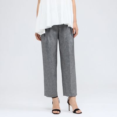 ＜EPOCA (Women)＞リネンブレンド　テーパードパンツ
