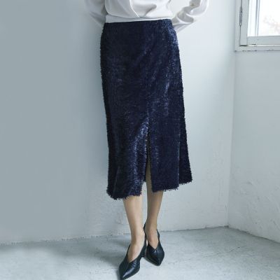 ＜EPOCA (Women)＞フリンジジャカード　Ａラインスカート