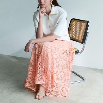 ＜EPOCA (Women)＞チューリップレース　プリーツスカート