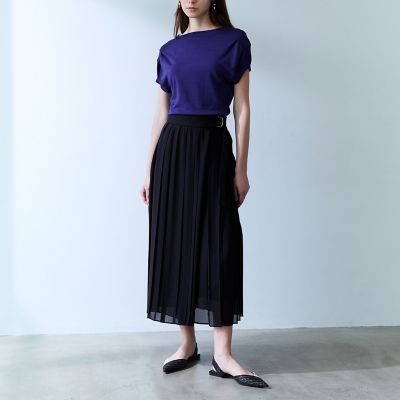 ＜EPOCA (Women)＞カラミメッシュ　プリーツラップスカート