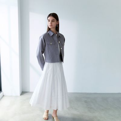 フィオーレエンブロイダリー タックフレアスカート | EPOCA (Women