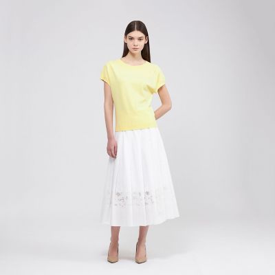 極美品♡ EPOCA STORIA フィオーレチュールプリントフレアスカート フィオーレエンブロイダリー タックフレアスカート | EPOCA (Women