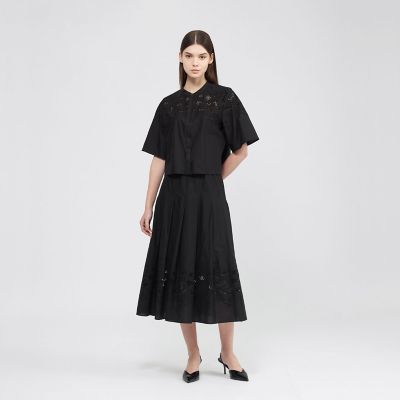 フィオーレエンブロイダリー タックフレアスカート | EPOCA (Women