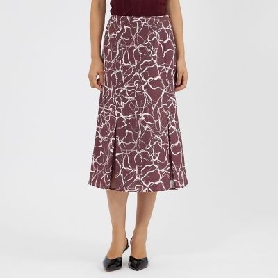 ＜EPOCA (Women)＞マーブルプリント　セミフレアスカート
