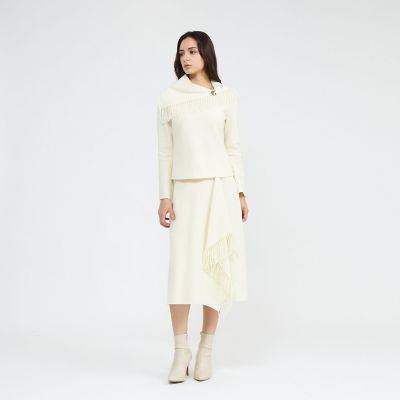 La maglia due】 フリンジAライン ニットスカート | EPOCA