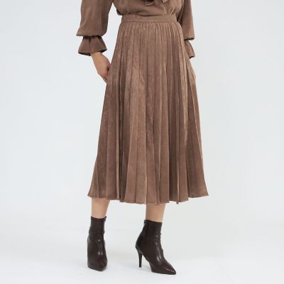 ＜EPOCA (Women)＞フィブリルサテン　プリーツスカート