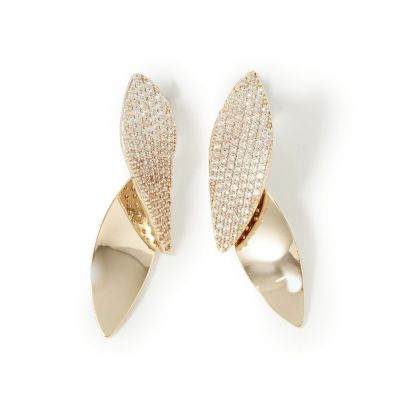 ブリリア ラウンドイヤリング ゴールドカラー | Grosse (Women