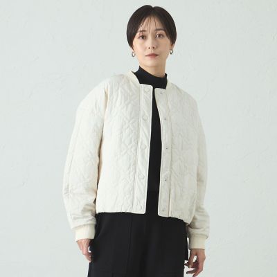 ＜CAST：＞キルティング中わたブルゾン