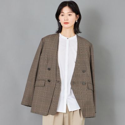 ＜CAST：＞【ＣＡＳＴ　ＣＯＬＯＮ】フェイクレイヤードチェックジャケット