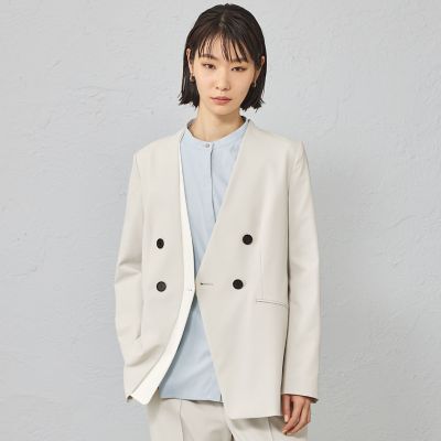 ＜CAST：＞【はっ水／ＵＶ対策／セットアップ対応】フェイクレイヤードバイカラージャケット