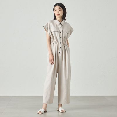 ＜CAST：＞【接触冷感・ＵＶ対策】ジャンプスーツ