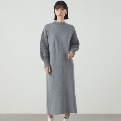 ＜CAST：＞【１枚で着映える】スタッズニットワンピース